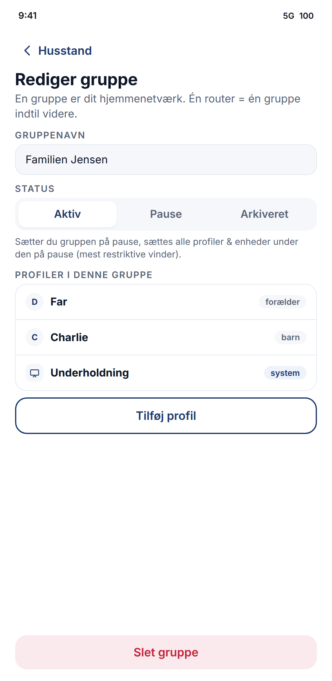 Opret gruppe